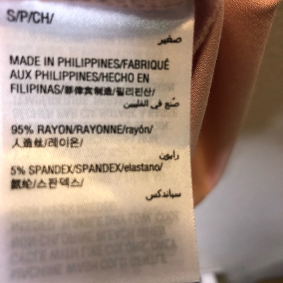 M Collection Baby Pink Cold Shoulder Top Size Small - Picture 7 of 7